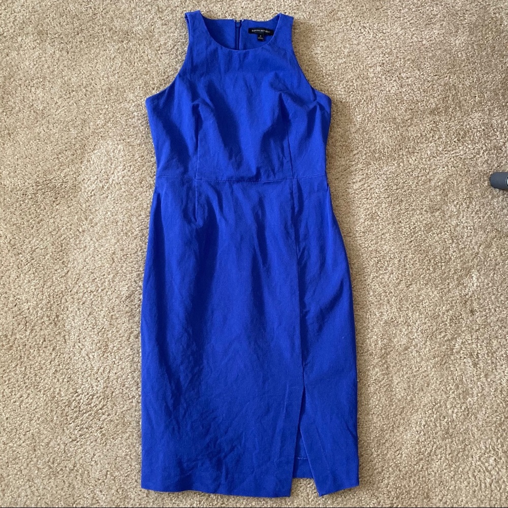 Banana Republic Bistretch Blue Dress Size 8